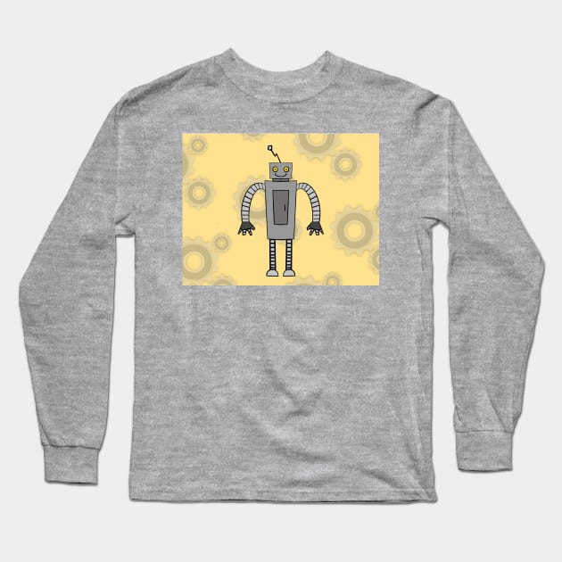 April Gear Robot Long Sleeve T-Shirt by Soundtrack Alley
